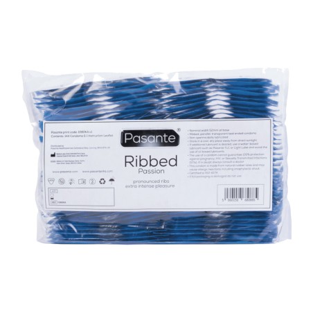 strijene kondomije v omrežju ribbed passion 144 uds