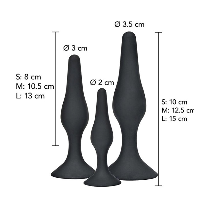 TOYJOY Set de 3 plugs anale CURVY-COMPANIONS D-243817