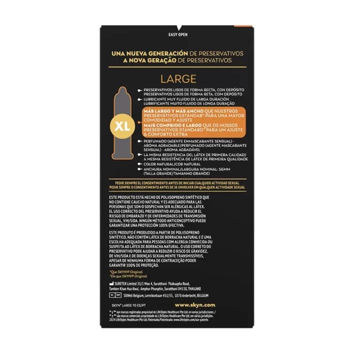 SKYN Ατυπικά μεγάλα χωρίς λατέκς LARGE 10 UDS D-243342