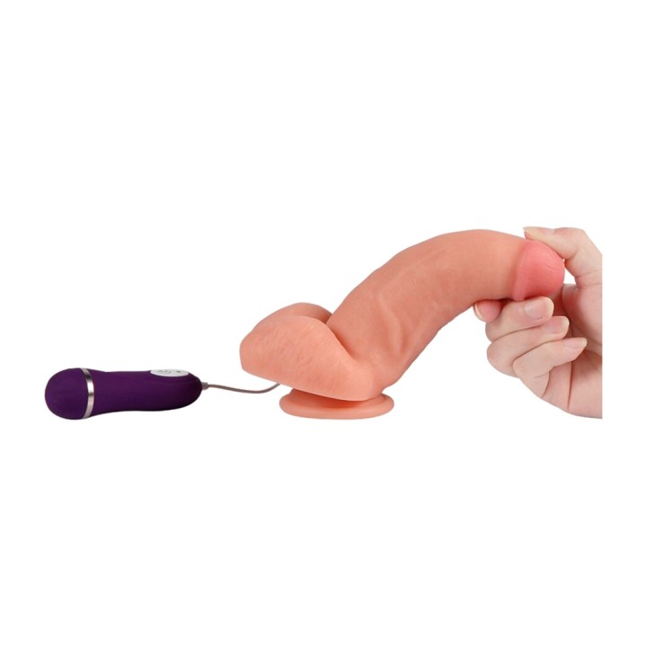 SHEQU Remote-controlled vibrating dildo RED EAGLE 17 CM