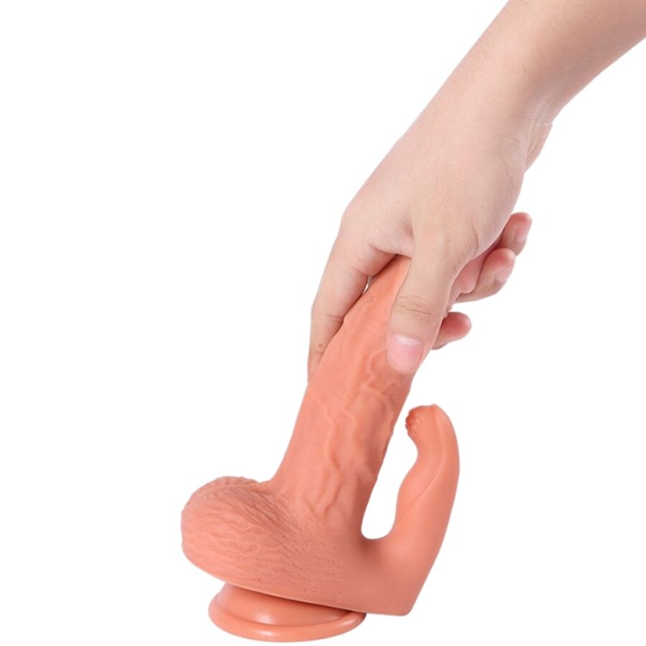 SHEQU Dildo and clitoral stimulator with vibration remote