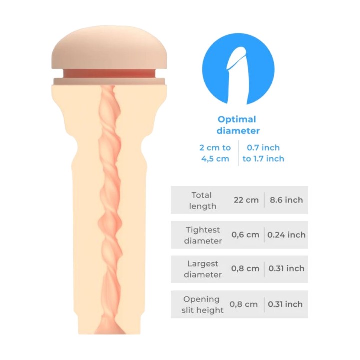 KIIROO Massaggiatore maschile ano extra stretto FEEL STROKER