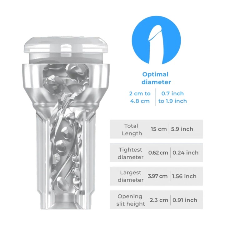 KIIROO Mandeldild for mand, lommeformat FEEL POCKET STROKER