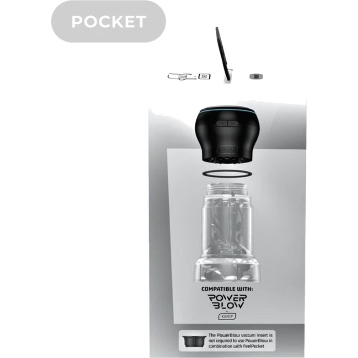 KIIROO Ottimo maschile da tasca FEEL POCKET STROKER CRYSTAL