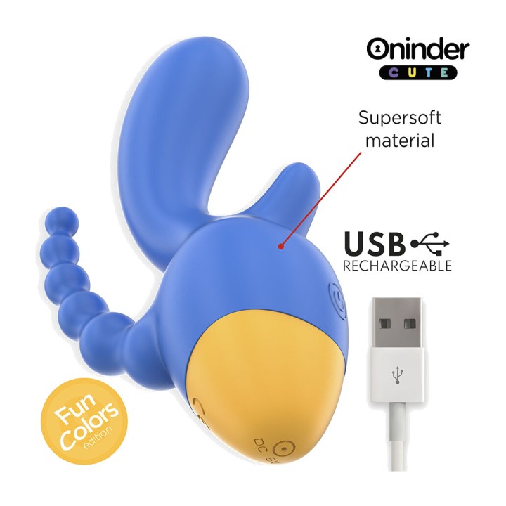 ONINDER Trippel vibratör med app CUTE LOVE 3 SOME D-242095