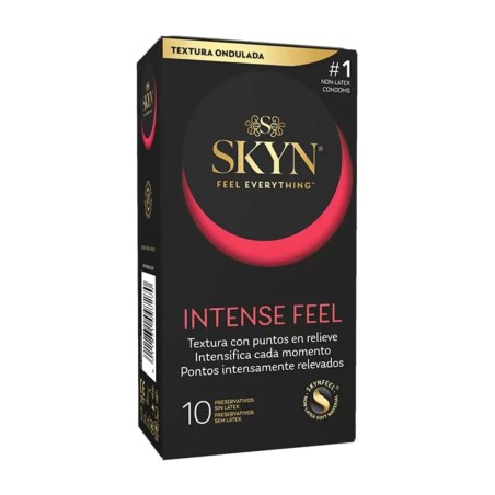 texturierte latexfreie kondome mit wellenform intense feel 10 uds