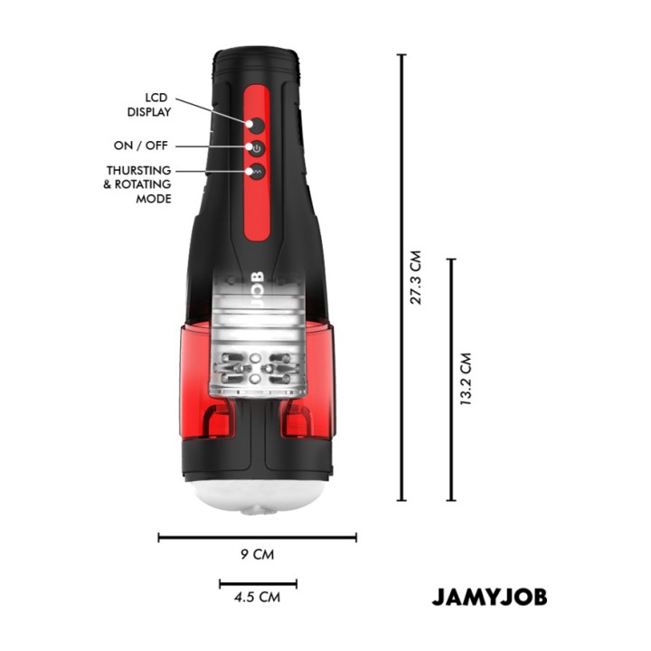 JAMYJOB Vibrador vaginal automático com 10 modos de rotação