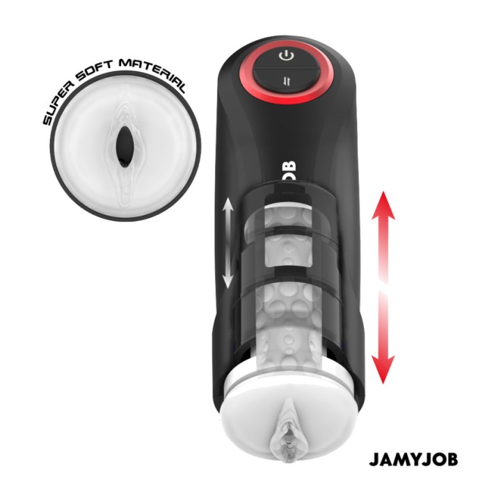 JAMYJOB Vibrador vaginal automático com 5 modos de empurrada