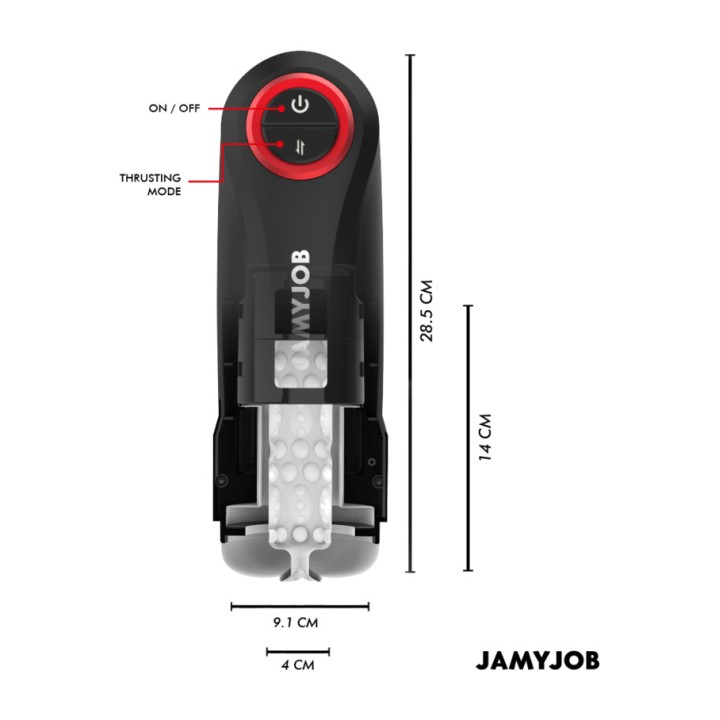 JAMYJOB Vibrador vaginal automático com 5 modos de empurrada