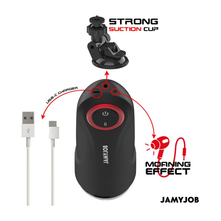 JAMYJOB Vibrador vaginal automático com 5 modos de empurrada