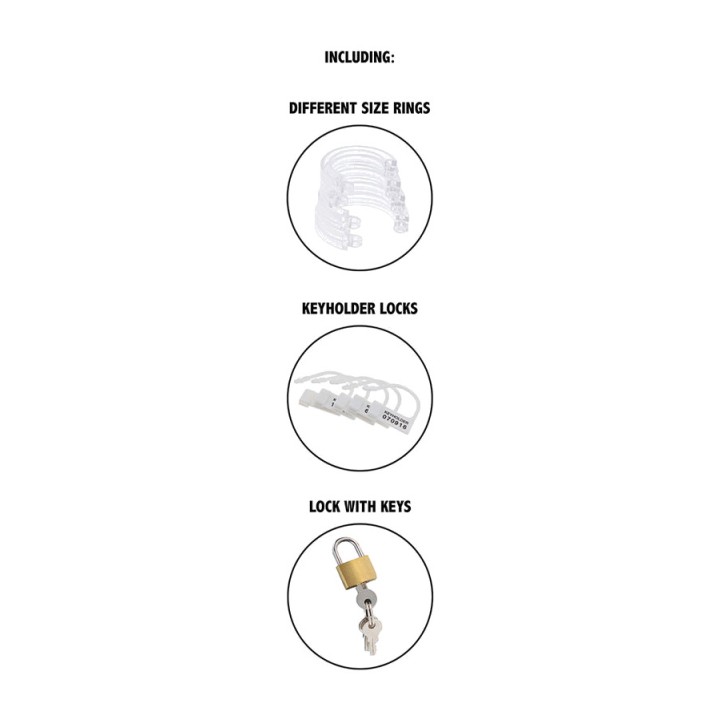 HIDDEN DESIRE Adjustable acrylic chastity cage EXTREME