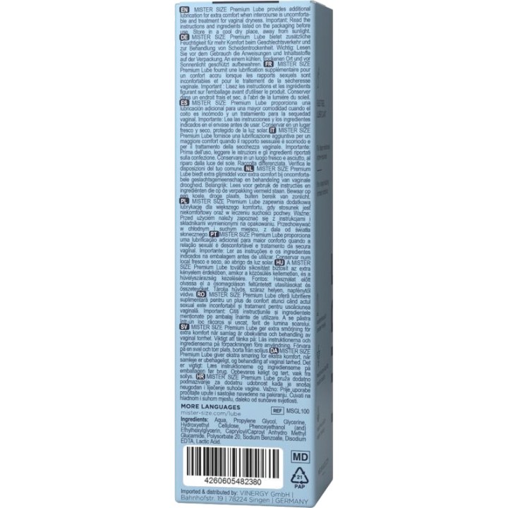 MISTER SIZE Vandbaseret lægemiddel PREMIUM-100ML D-242305