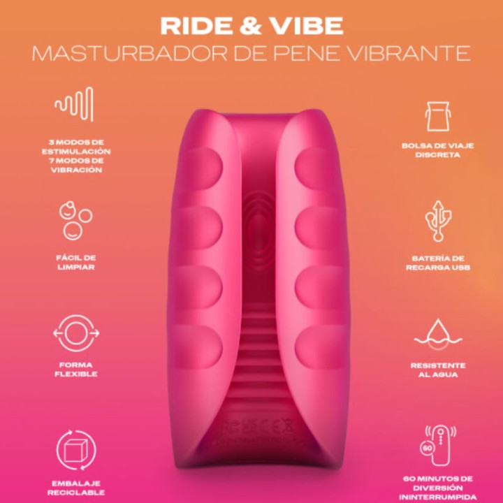 DUREX Mandeldild med vibration RIDE VIBE D-239978