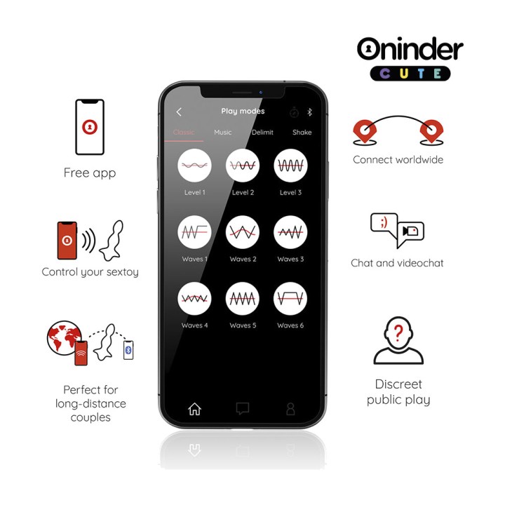 ONINDER Analvibrator mit App CUTE LOVE BUTT D-242099