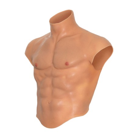 t-shirt en silicone torse masculine avec abdominaux alter ego