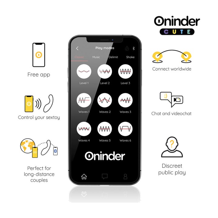 ONINDER G-Punkt-Vibrator mit App CUTE LOVE BUDDY MASTER