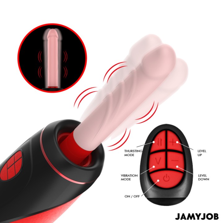 JAMYJOB Màquina sexual automàtica amb dildo i control remot