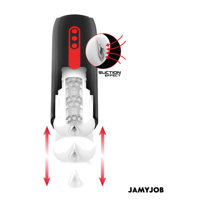 JAMYJOB Automatischer Vibrator mit 5 Saug- und Stoßmodi
