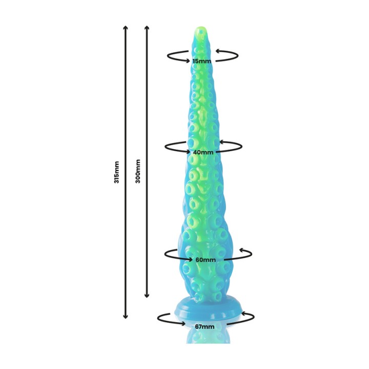 EPIC Fluorescent flottande tentalj dildo SCYLLA D-239482
