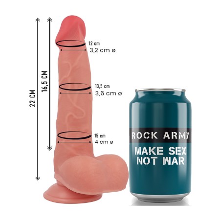 realistic dual density dildo with liquid silicone ranger 22cm ø3,6cm