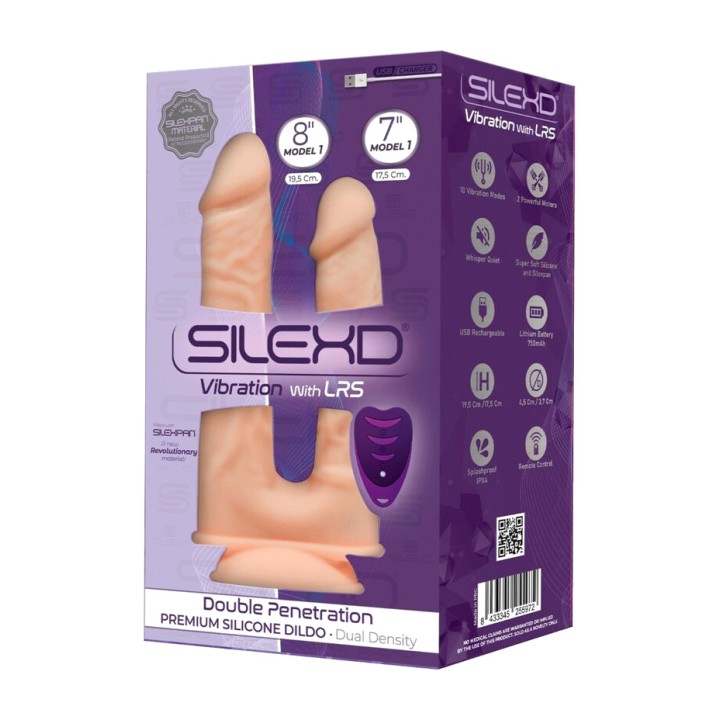 SILEXD Realistic double penetration silicone vibrator with