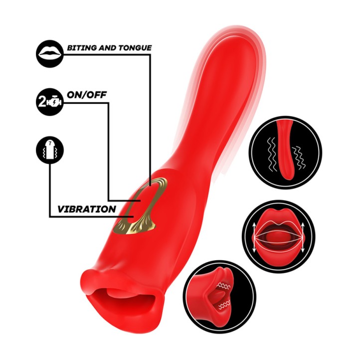 MIA Stimulateur de clitoris avec effet baiser, lécher et