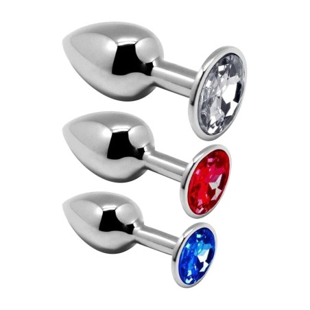 set mit 3 metall-plugs mit basis anal-pleasure