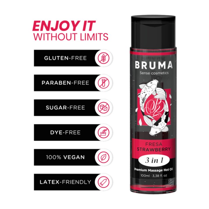 BRUMA Aceite de masaje efecto calor 3 en 1 PREMIUM-100ML
