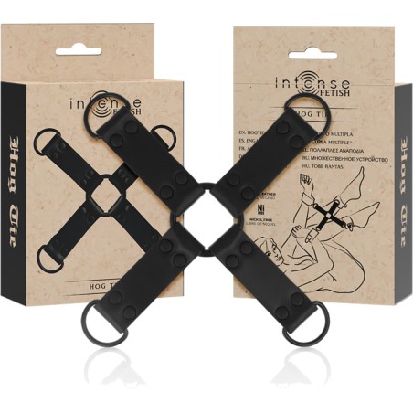 multiple mount for hands and feet made of vegan leather fetish hog tie
