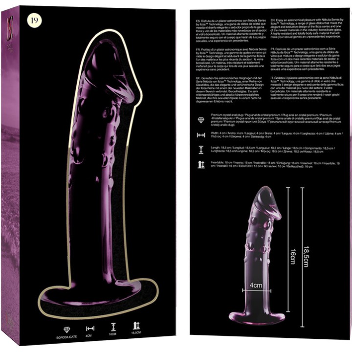 IBIZA TECHNOLOGY Crystal dildo NEBULA 19 18,5CM Ø4CM