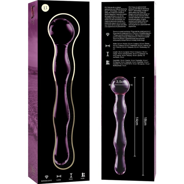 IBIZA TECHNOLOGY Glass dildo NEBULA 13 18CM Ø3,5CM