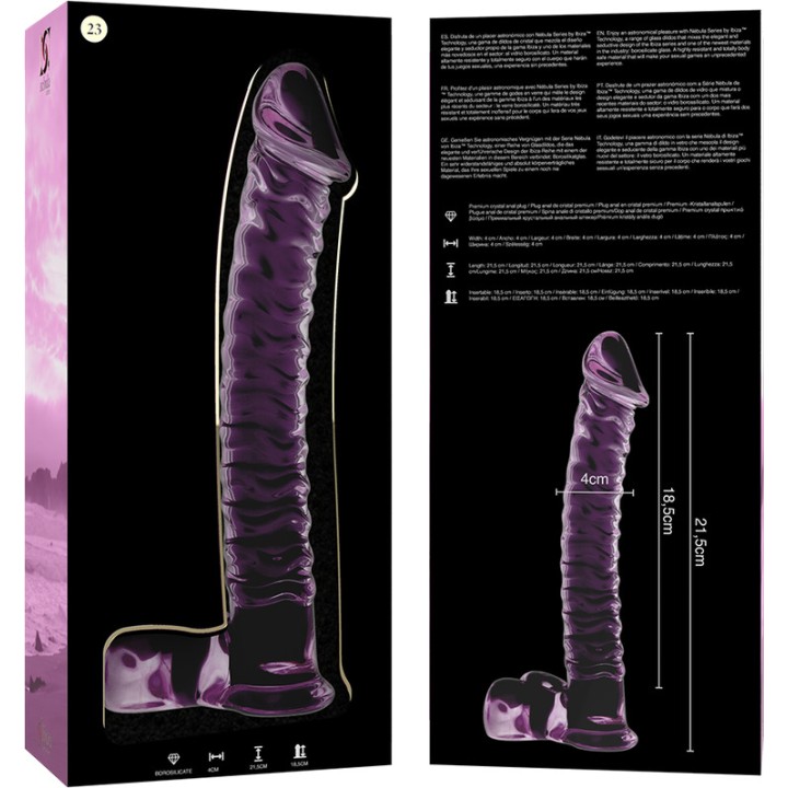 IBIZA TECHNOLOGY Dildo de cristal NEBULA 23 21,5CM Ø4CM