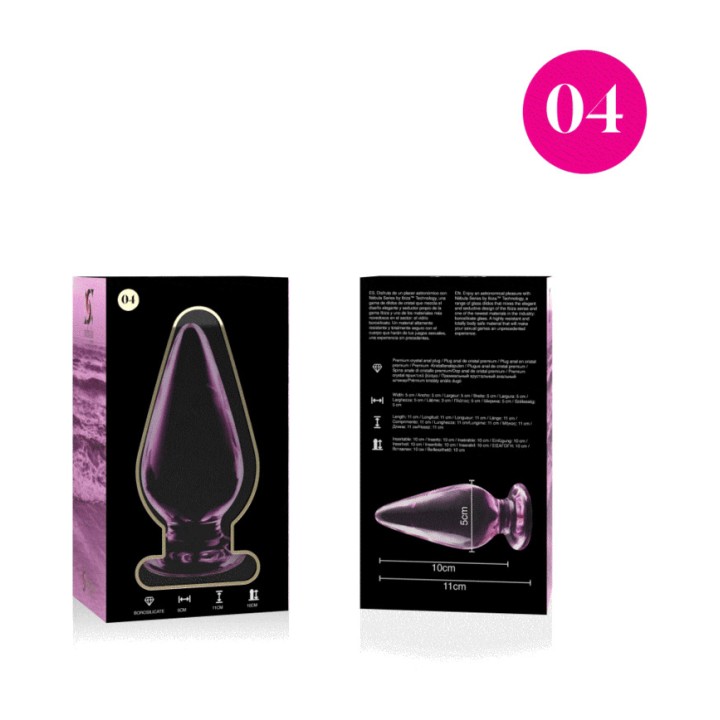 IBIZA TECHNOLOGY Plug anal de cristal NEBULA 4 11CM Ø5CM