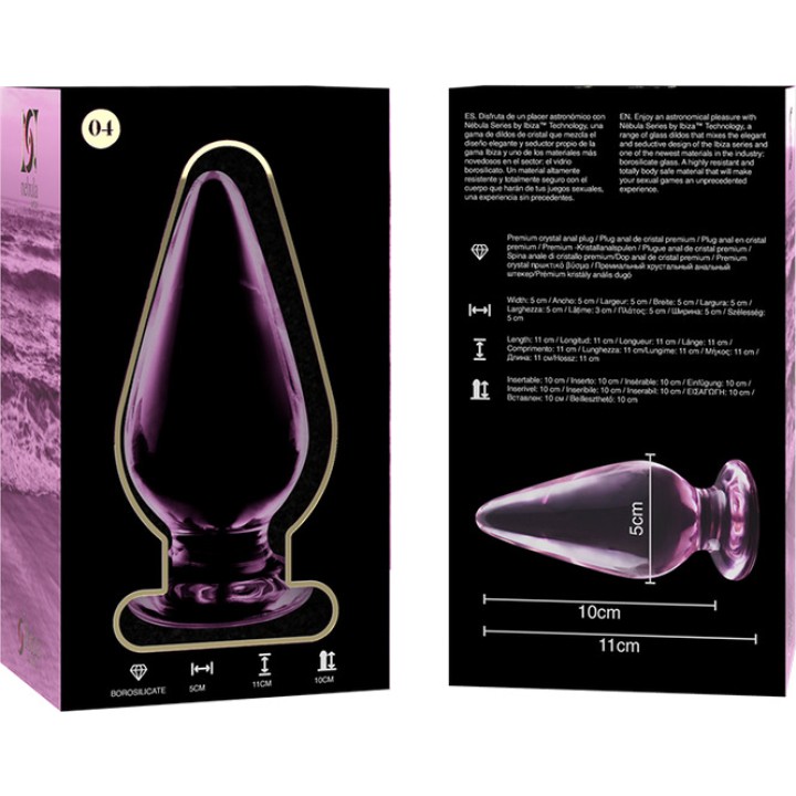 IBIZA TECHNOLOGY Plug anal de cristal NEBULA 4 11CM Ø5CM