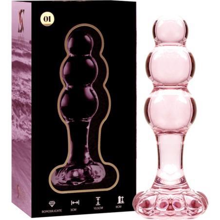 plug anal de cristal nebula 1 10,5cm ø3cm