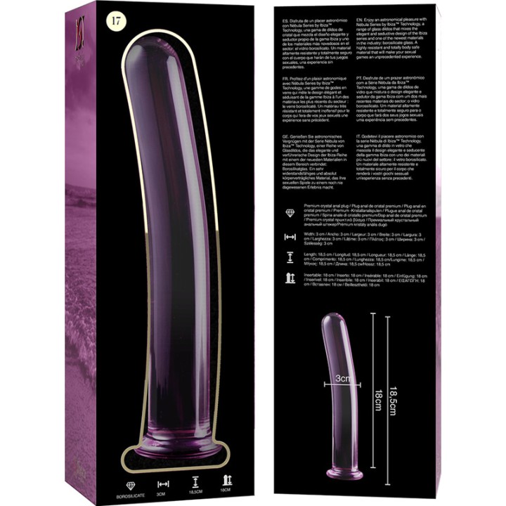 IBIZA TECHNOLOGY Crystal dildo NEBULA 17 18,5CM Ø3CM