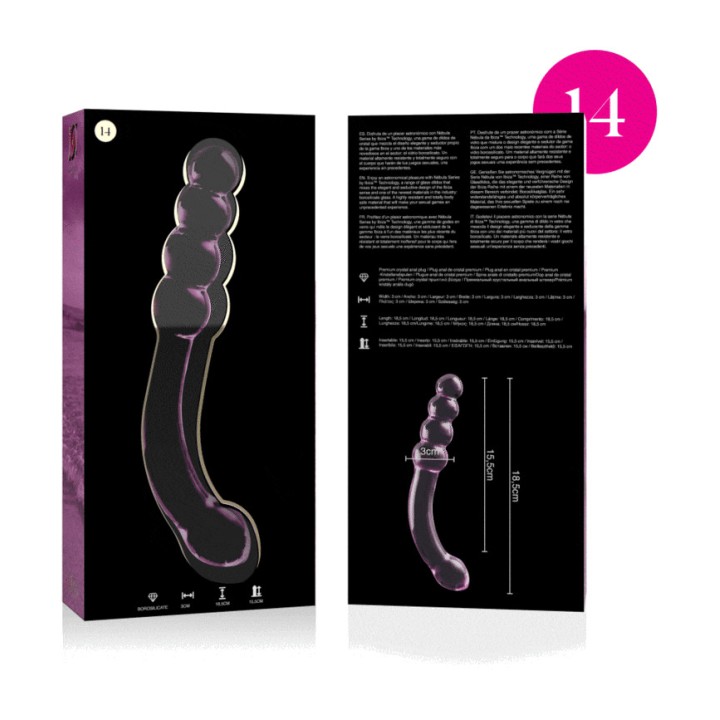 IBIZA TECHNOLOGY Crystal dildo NEBULA 14 18,5CM Ø3CM