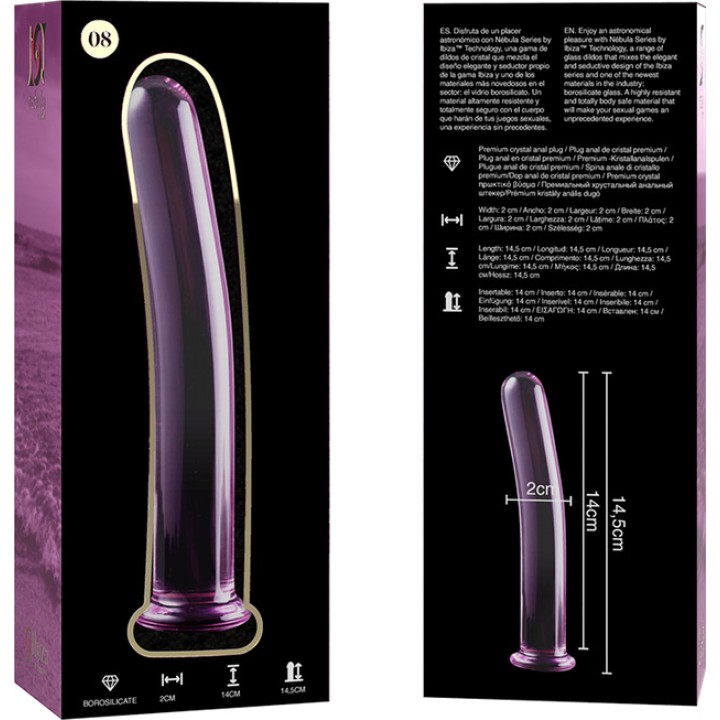 IBIZA TECHNOLOGY Dildo de cristal NEBULA 8 14,5CM Ø2CM
