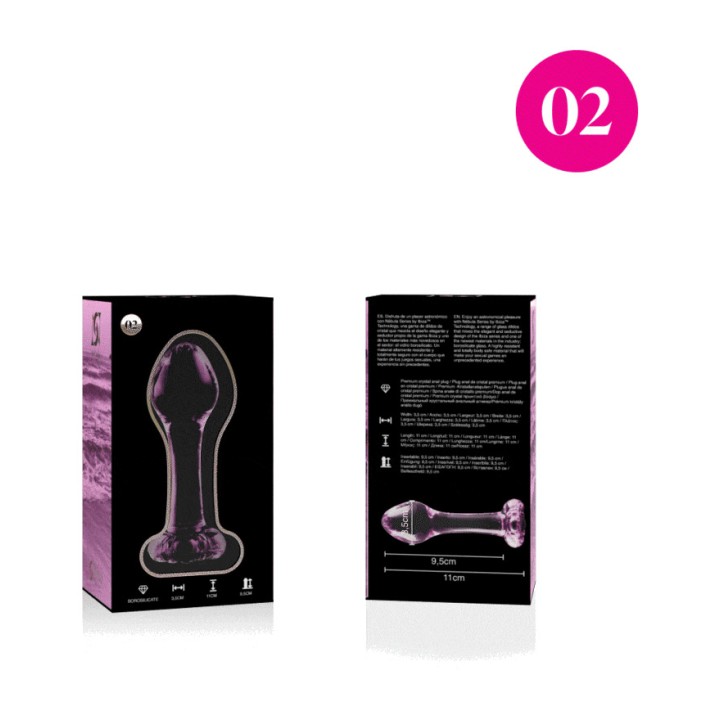 IBIZA TECHNOLOGY Plug anal en cristal NEBULA 2 11CM Ø3,5CM