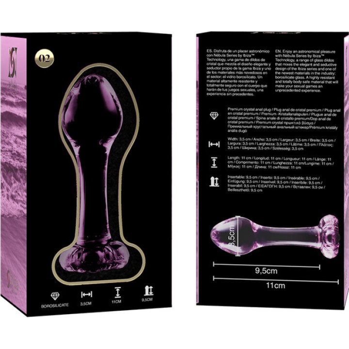 IBIZA TECHNOLOGY Plug anal en cristal NEBULA 2 11CM Ø3,5CM