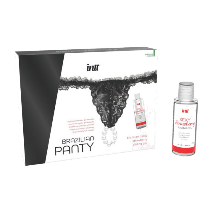 INTT Brasilianhöschen mit Perlen und Gleitgel RELEASES-50ML