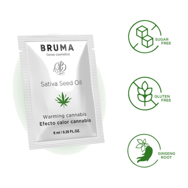 BRUMA Single-dose heat effect lubricating gel with seed oil