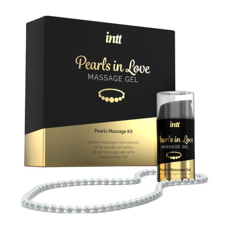 massageset mit perlenkette und silikongel pearls-in-love