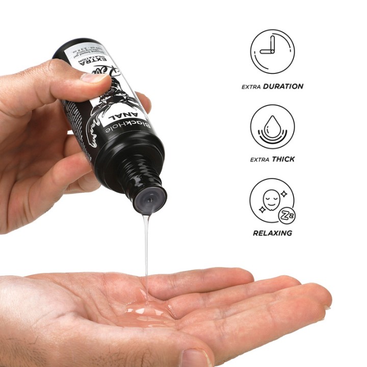 BLACK HOLE Anal Dilator Lubricant Silicone Base Concentrated