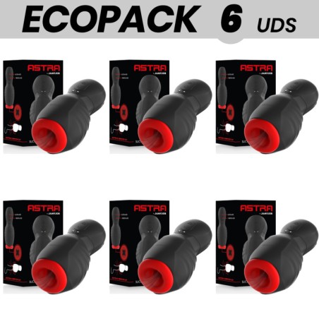 pack de 6 masturbateurs masculins avec vibration et aspiration ecopack astra