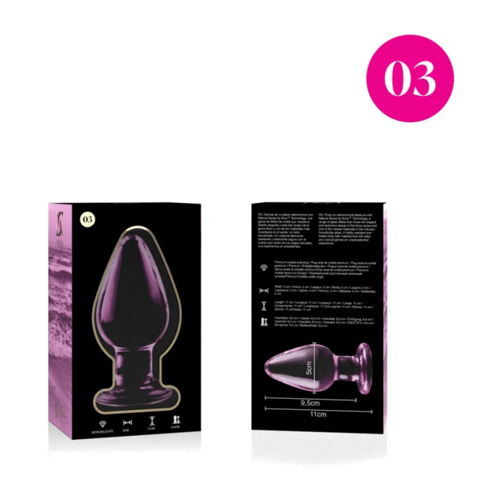 IBIZA TECHNOLOGY Plug anale in cristallo NEBULA 3 11CM Ø5CM