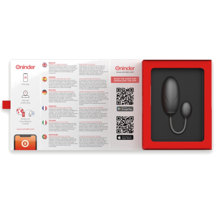 ONINDER Oeuf vibrant avec application TOKYO 7,5X3,2CM