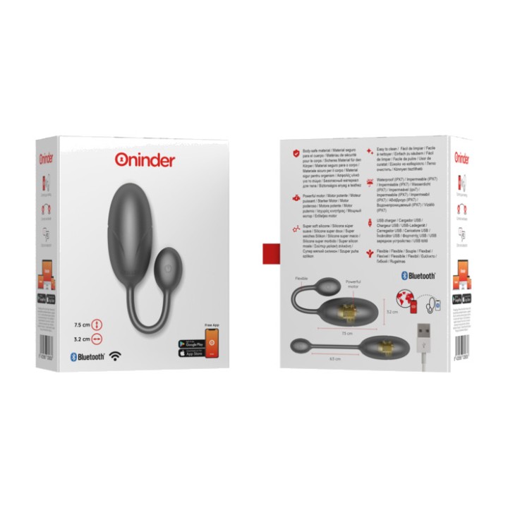 ONINDER Vibrerende egg med app TOKYO 7,5X3,2CM D-234753VAR