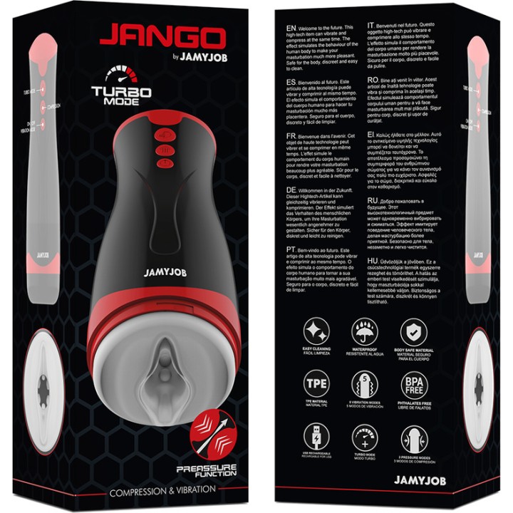 JAMYJOB Mužský masér s kompresí a vibrací JANGO D-235605