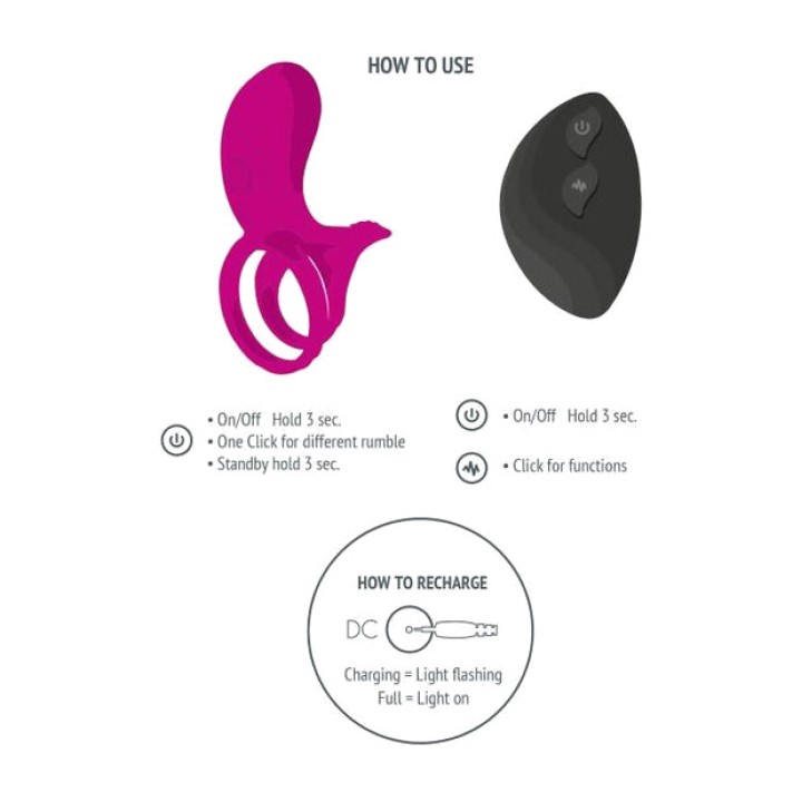 XOCOON Anillo vibrador para parejas D-234620VAR
